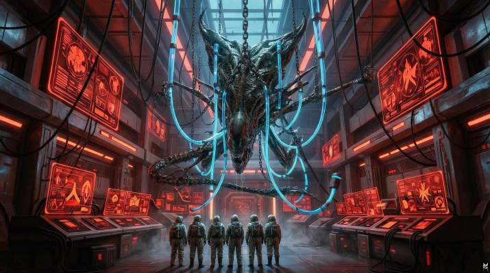 alien xenomorph queen (weyland-yutani experiment)