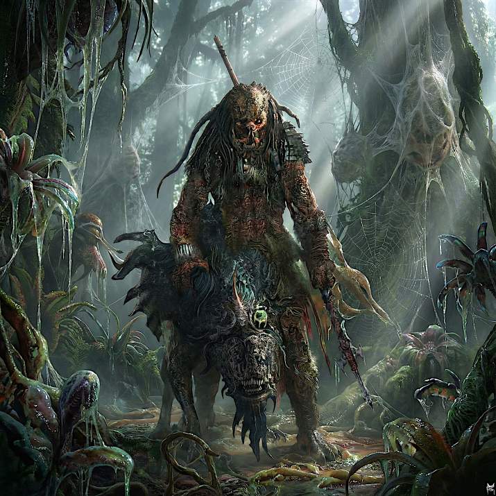 predator with trophy