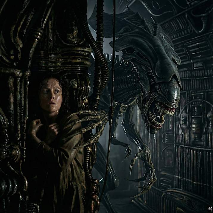 ripley and alien queen