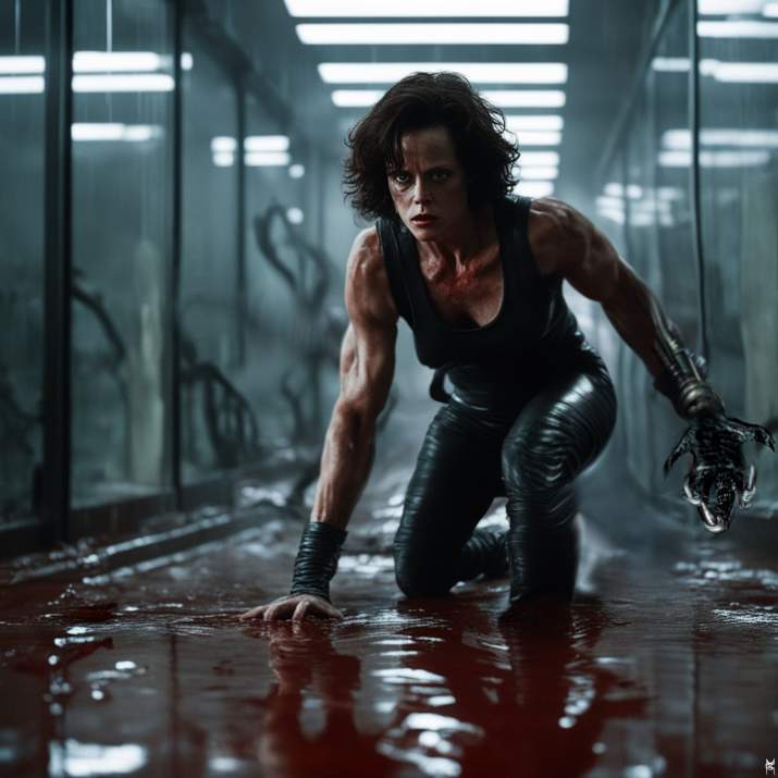 ripley in neill blomkamp's alien 5 (red harvest)